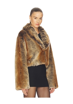 Lovers and Friends Cropped Ernie Coat in Brown. Size M. Also in L, S, XS, XXS.