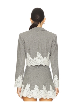 LoveShackFancy Icarus Jacket in Grey. Size 12. Also in 2, 4, 6, 10.