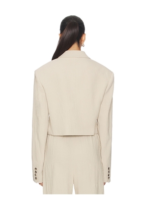 Nanushka Rony Blazer in Beige. Size S. Also in XS, M.
