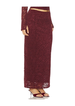 NIA Selena Skirt in Burgundy. Size M. Also in L, S, XS.