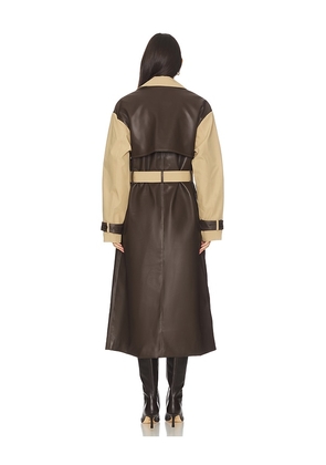 OW Collection Betty Coat in Brown. Size S. Also in M.