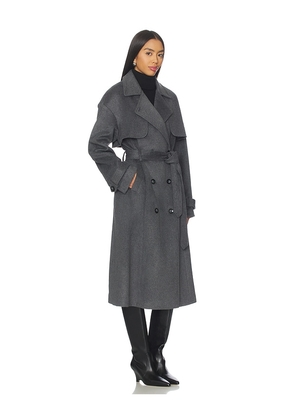 OW Collection Matilda Wool Coat in Charcoal. Size M. Also in L, S, XS.