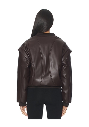 OW Collection Valentina Jacket in Brown. Size M. Also in S, XS.