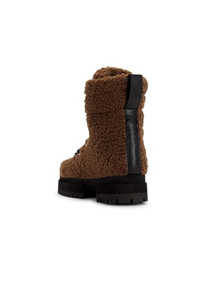 Maria Luca Acacia Teddy Hiking Boot in Brown. Size 38. Also in 39, 40.