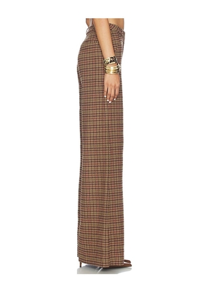 L'AGENCE Pilar Wide Leg Pant in Brown. Size 10. Also in 0, 2, 4, 12.