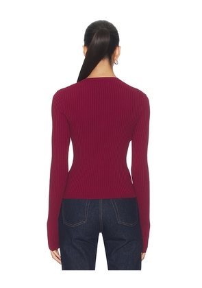 Lovers and Friends Gema Rib Cardigan in Burgundy. Size M. Also in S, XL, XS.