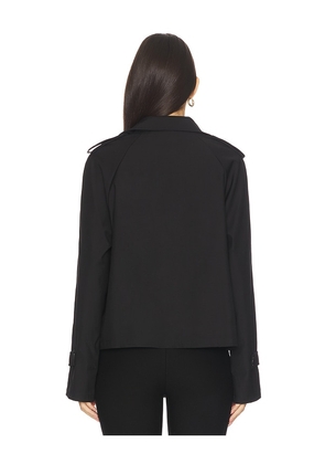 LIONESS x REVOLVE Cropped Trencherous Coat in Black. Size M. Also in S, XXS, XS, L.