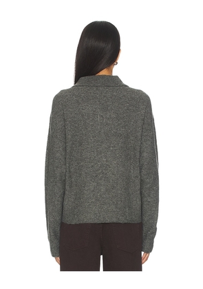 Lovers and Friends Ivy Polo Sweater in Charcoal. Size XS. Also in XXS, S, M, L, XL.