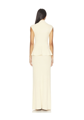 Lovers and Friends Florie Mock Neck Maxi Dress in Cream. Size L. Also in M, S, XS, XXS.