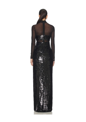 LIKELY Sequin Andie Gown in Black. Size 6. Also in 0, 2, 4.