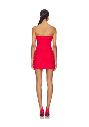 MORE TO COME Rosalia Mini Dress in Red. Size L. Also in XS, S, M.