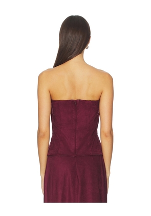 Line & Dot Valen Top in Burgundy. Size S. Also in M.