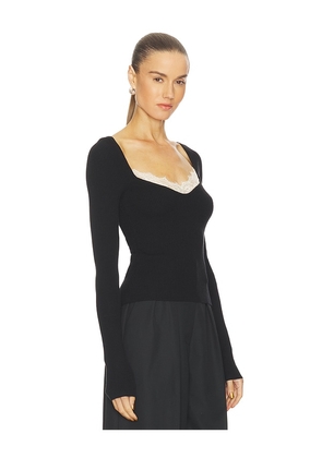 L'Academie Eugene Long Sleeve Top in Black. Size XS. Also in S.