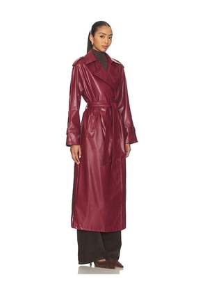 LIONESS x REVOLVE Penny Trench Coat in Red. Size M. Also in S, XS.