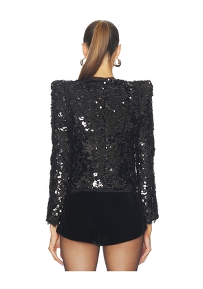 L'AGENCE Shai Pointed Shoulder Jacket in Black. Size 2. Also in 4, 0.