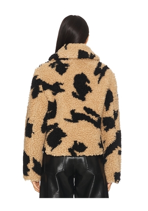 MSGM Follow The Rabbit Jacket in Brown. Size 40. Also in 38, 42.