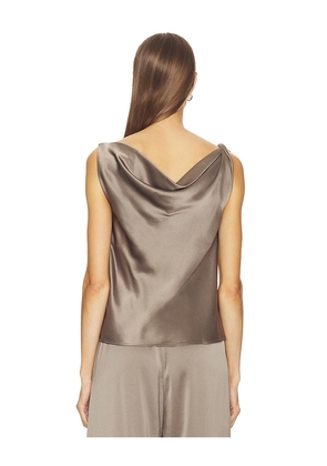 LESET Barb Shell Top in Taupe. Size M. Also in XS, S, L.