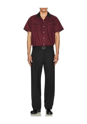 Midnight Rodeo Bowler Shirt in Burgundy. Size L. Also in S, M.