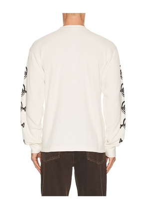 Obey Ears Long Sleeve Thermal Tee in White. Size M. Also in L, XL/1X.