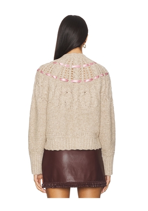 LoveShackFancy Clementian Cardigan in Ivory. Size M. Also in XS, S, L, XL.