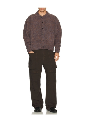Le17Septembre Boucle Button Down Cardigan in Purple. Size 48. Also in 46, 50, 52.