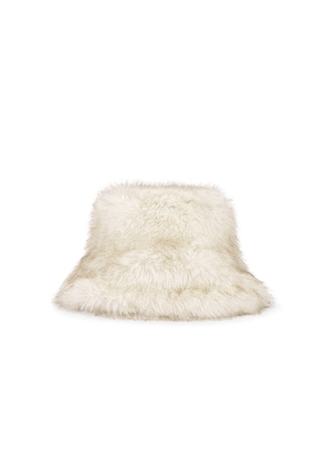 Lovers and Friends Perri Faux Fur Bucket Hat in Grey.