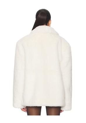 Lovers and Friends Lorelai Faux Fur Coat in Ivory. Size S. Also in L, M, XL, XS, XXS.