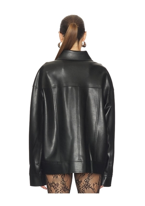 Norma Kamali Oversized Jean Jacket in Black. Size M. Also in XS, S.