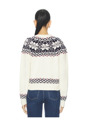 Lovers and Friends Calix Fair Isle Sweater in Cream. Size S. Also in L, M, XS.