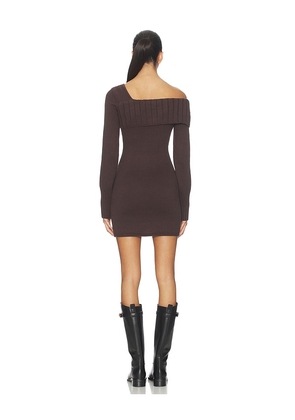 Lovers and Friends Sunna Off The Shoulder Mini Dress in Brown. Size M. Also in L, S, XL, XS, XXS.