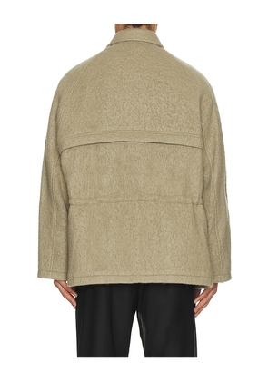 Le17Septembre Wool Hunting Half Coat in Grey. Size 50. Also in 48, 52.