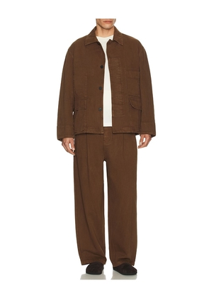 Le17Septembre Denim Field Jacket in Brown. Size 50. Also in 46, 48.