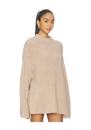 Lapointe Oversized Crew Neck Sweater in Beige. Size M/L. Also in XS/S.