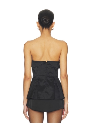 MAJORELLE Shea Top in Black. Size M. Also in XS, S, XL.