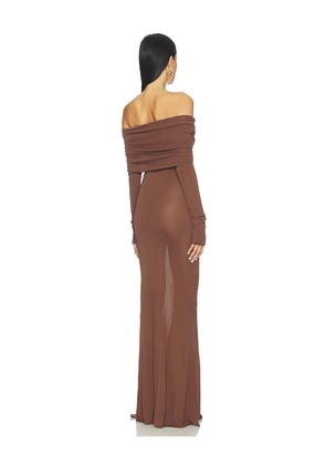 LPA Marren Maxi Knit Dress in Brown. Size M. Also in S, XXS, XS, L.