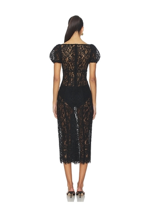 LPA Nicola Midi Dress in Black. Size XS. Also in XXS, S, M, L.