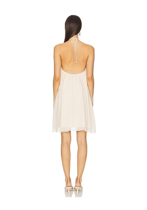 MORE TO COME Jasmina Halter Mini Dress in Cream. Size M. Also in XS, XXS, S, L.