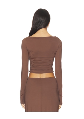 Nakedvice The Ledger Top in Brown. Size M. Also in XS, S, L, XL.