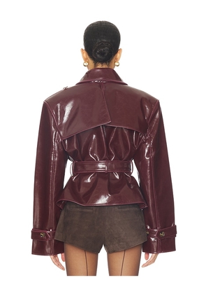 LAMARQUE Delania Jacket in Burgundy. Size M. Also in S, XS.