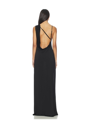 NBD Tessa Draped Shoulder Maxi Dress in Black. Size M. Also in XXS, XS, S.