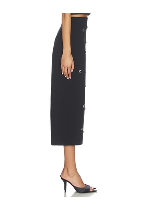 MILLY Heart Applique Maxi Skirt in Black. Size 4. Also in 6.
