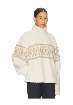 Lovers and Friends Dani Half Zip Pullover in Beige. Size S. Also in L, M, XS, XXS.
