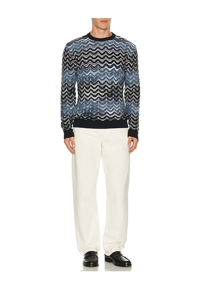 Missoni Crewneck Sweater in Blue. Size 46. Also in 48, 50.