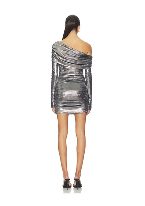 Lovers and Friends Jazz Mini Dress in Metallic Silver. Size S. Also in M, XS, XXS.