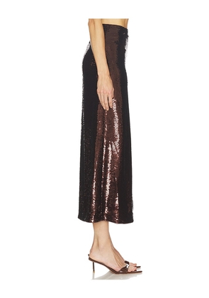 L'Academie Veleda Sequin Maxi Skirt in Brown. Size M. Also in XS, XXS, S.