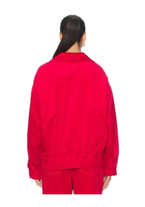 LIONESS Kenny Bomber Jacket in Red. Size M. Also in S, L.