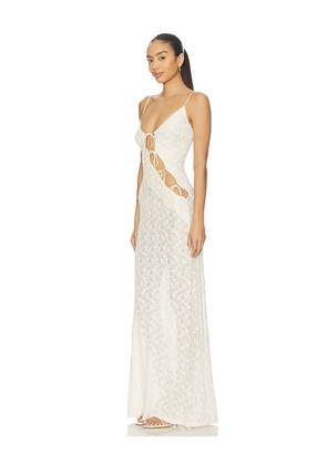 LIONESS About A Girl Maxi Dress in Cream. Size M. Also in S, XXS, XS, L, XL, XXL.