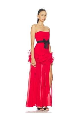 MAJORELLE Fauna Gown in Red. Size M. Also in XS, XXS, S, L, XL.