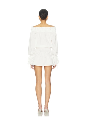 MORE TO COME Inara Mini Dress in White. Size M. Also in XS, XXS, S, L.