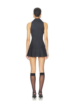MARRKNULL Dislocated Halterneck Blazer Dress in Black. Size M. Also in S, XS.